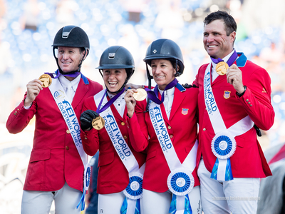 The gold medal U.S. show jumping team