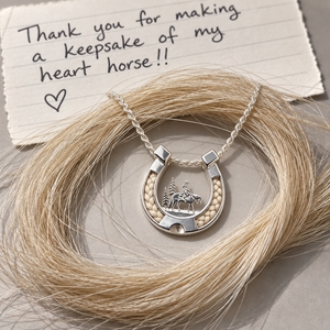 Treasur 1Customer note w trail rider horsehair piece